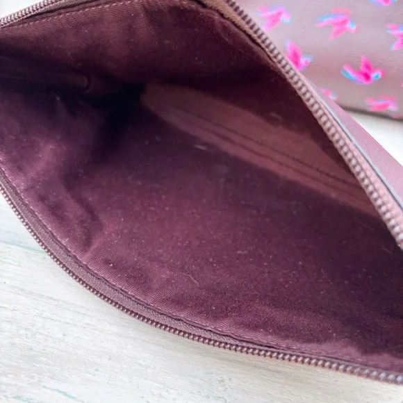 Coach Reversible City Tote Bag In Happy Bird Print Canvas 55870 Oxblood 1 - Picture 5 of 13